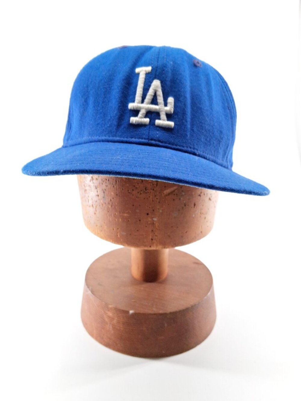 Vintage LA Dodgers New Era Pro Model Wool Fitted Hat USA Green Undervisor 7 5/8